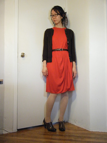 My 1950s styling of a 1980s dress (that seems kind of 1940s)