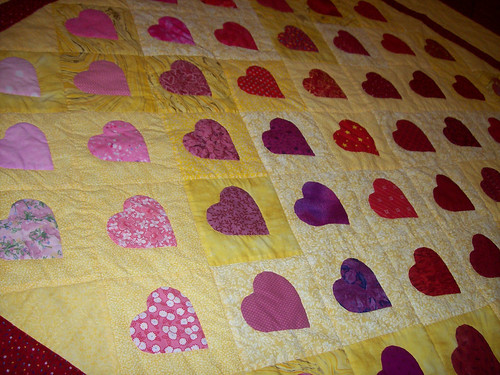 Hearts Quilt Close Up 