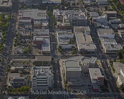 "Aerial Photo" "Gallo Center" downtown Modesto