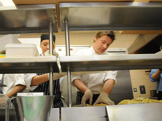 Jamie Oliver prepares dinner