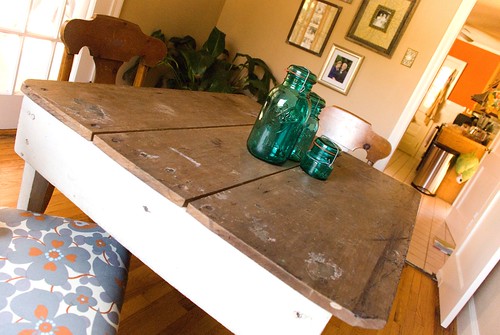 primitive dining table with potential