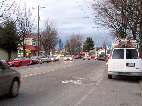 The same intersection, late afternoon in January 2009.