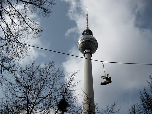 Berlin TV tower with trainers