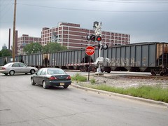 Eastbound Union Pacific unit coal train. Chicago Illinois. August 2007.