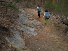 4 - Iz and Sophie on Indian Seats Trail 2 - Exposed Granite