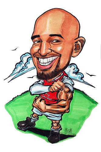Arsenal soccer caricature
