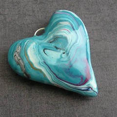 Turquoise Swirl heart