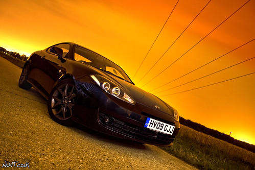 Hyundai Coupe TS3 At Night Sky On Fire