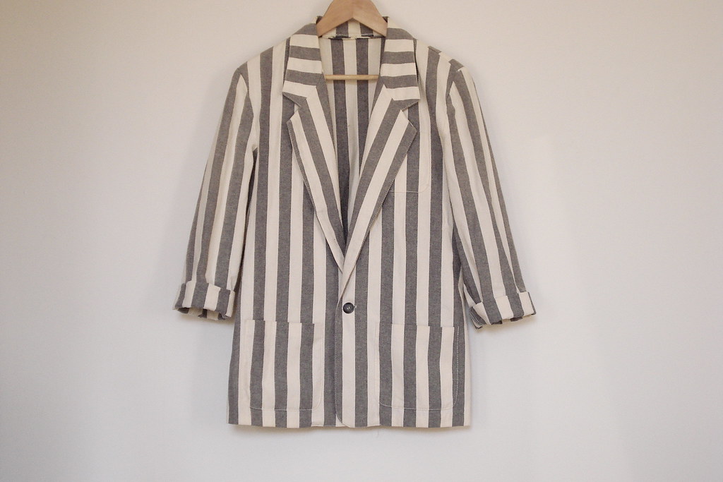 vintage vertical stripe blazer