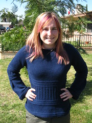 Janeva's Freshman Boatneck Bluebell Sweater