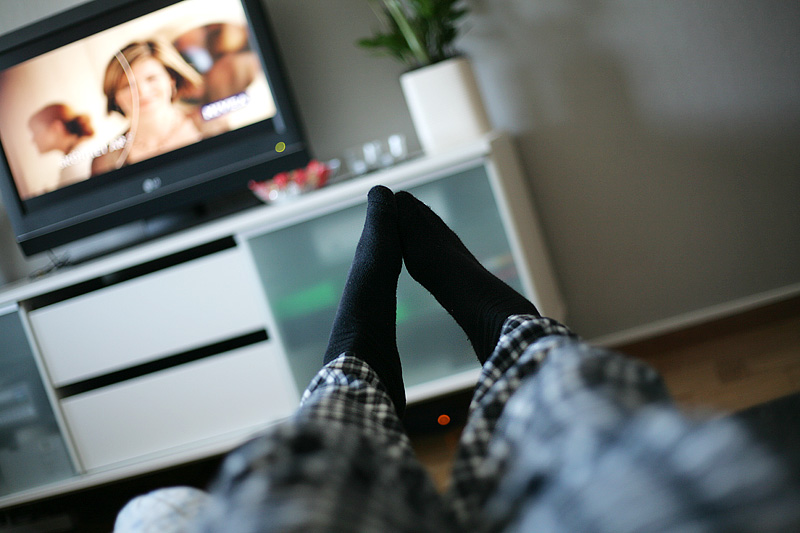 Watching TV....
