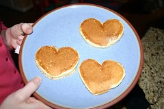Heart Shaped Pancaked for Valentine's