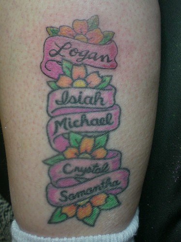 tattoo with kids and grandkids names