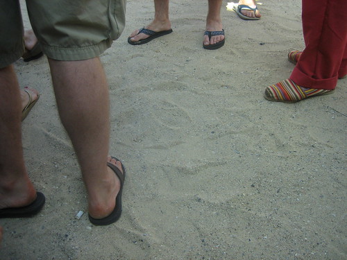 feet playing petanque