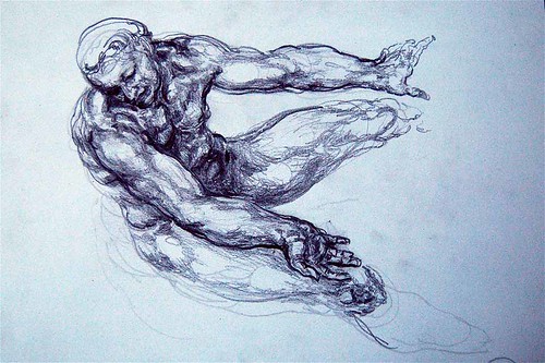 The Resurrection - Study for a figure - The Rapture