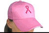 pink hat with pink ribbon