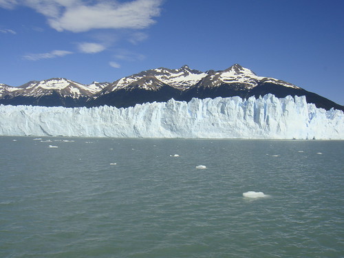 Vista del glaciar desde el barco