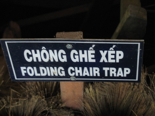 Careful! Vietcong Folding Chair Trap.