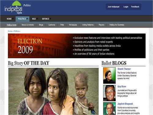 IndiPepal 2009 Indian Lok Sabha Elections Page