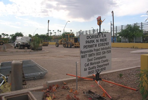 Dorsey/Apache Park n Ride construction