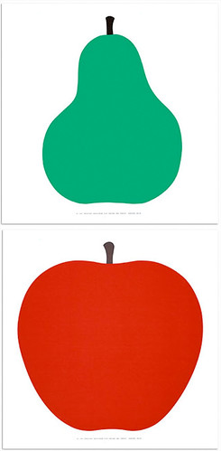 Enzo Mari- Pear and Apple poster