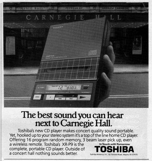 Vintage Ad #760: Listening to a CD Next to Carnegie Hall
