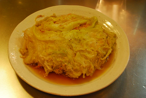 simmered cabbage and ground pork
