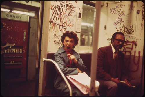 Many Subway Cars in New York City Have Been Spray-Painted by Vandals. 05/1973