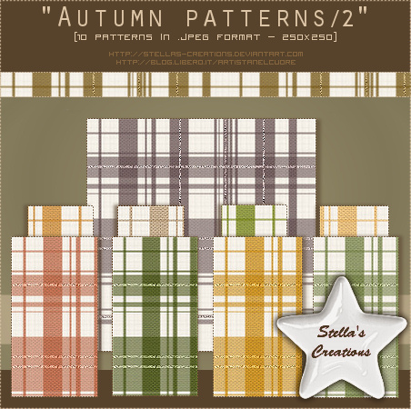 Autumn patterns Set 2 - © Blog Stella's Creations: http://sc-artistanelcuore.blogspot.com