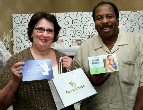 Phyllis and Stanley and their CardsDirect cards