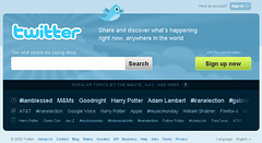 Twitter homepage