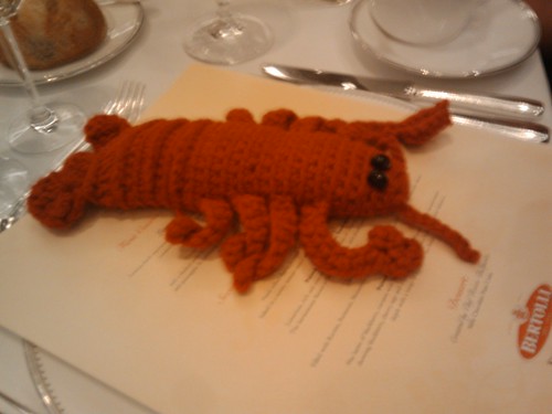 BlogHer Food - crocheted lobster