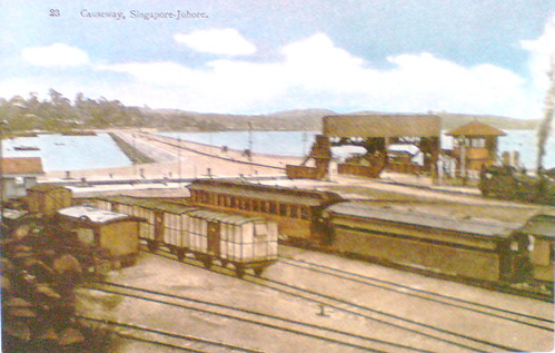 Johor Causeway, 1925 (postcard)