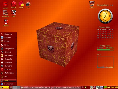 linux desktop wallpaper. My current puppy linux desktop