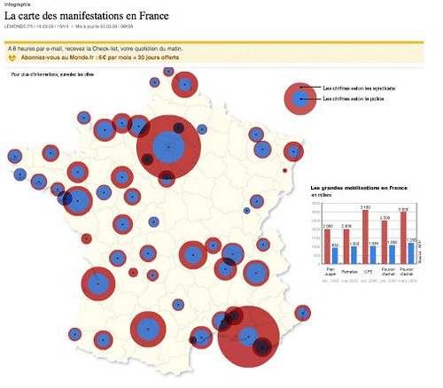 La carte des manifestations en France - Société - Le Monde.fr by you.