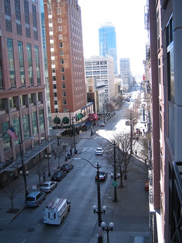 view from room down to Pike Place