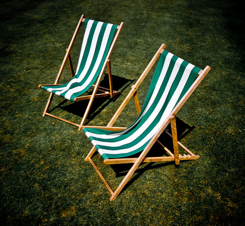 Deckchairs on the lawn