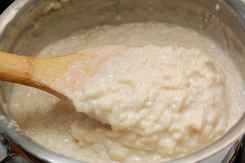 cooking rice pudding