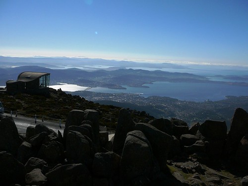 View of Hobart from Mt Wellington's Trig Point