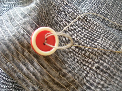 Sewing on buttons: the most delicious final detail.