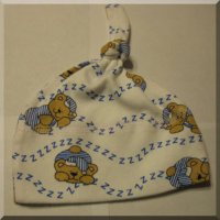 Sleepy Bear Knotted Infant Hat Blue