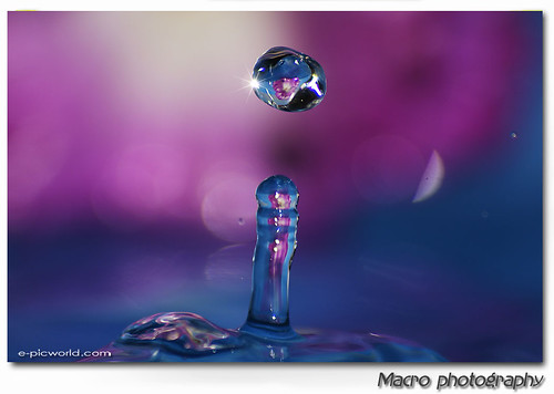 refraction water splash macro picture