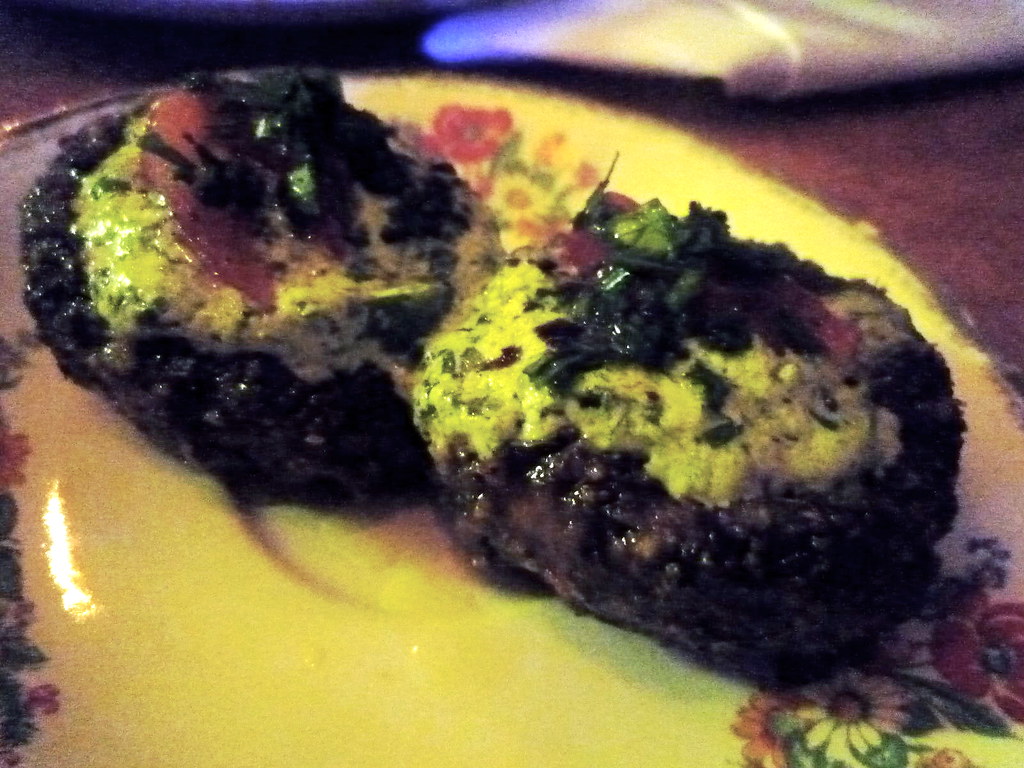Baharat spiced BBQ mushrooms