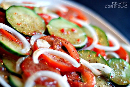 red, white & green salad