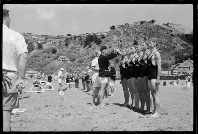 Dominion lifesaving championships, Lyall Bay, Wellington. 1950