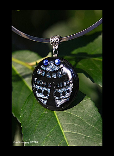 MEET THE BeETLeS dichroic fused glass ladybug pendant and earrings by you.