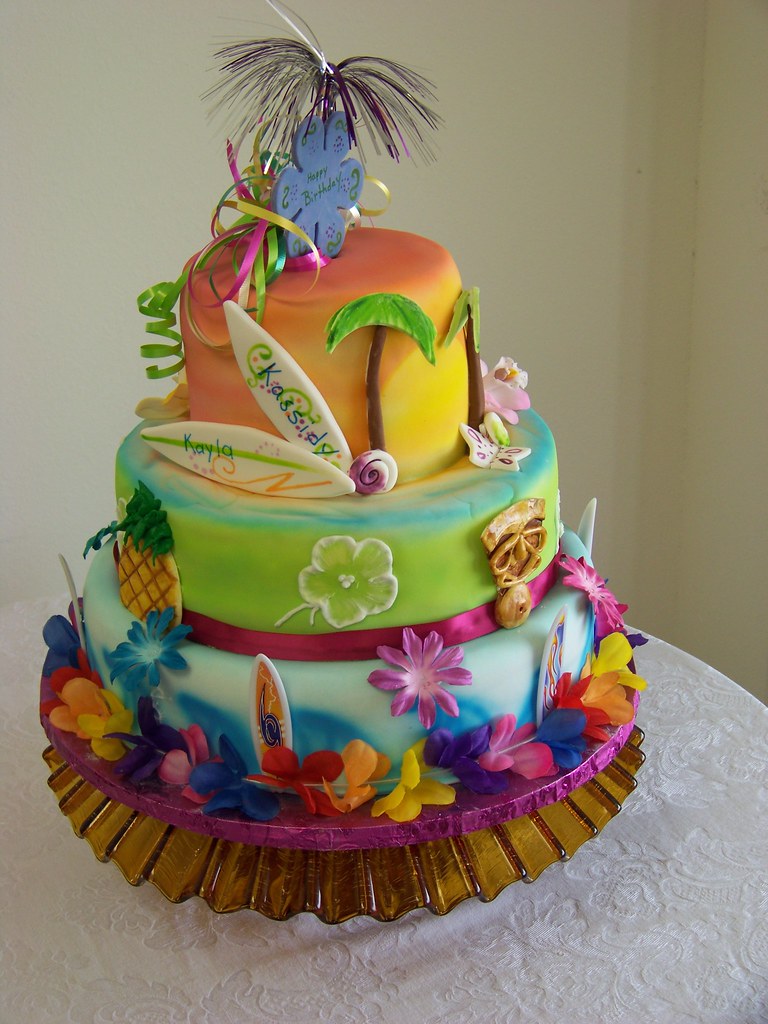 hawaiian birthday cake