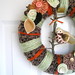 Pumpkin Patch Yarn Wreath por KnockKnocking