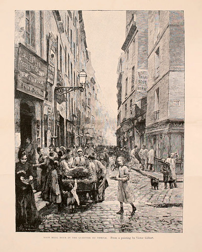 018-Hora de la comida de mediodia en el barrio del Templo-Paris from the earliest period to the present day 1902