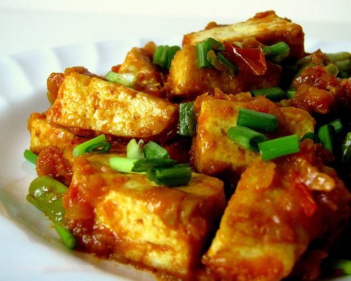 Stir Fried Tofu With Beans